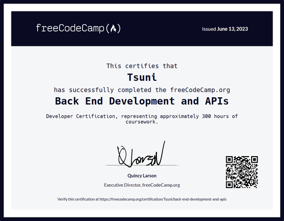 Back End Development and APIs